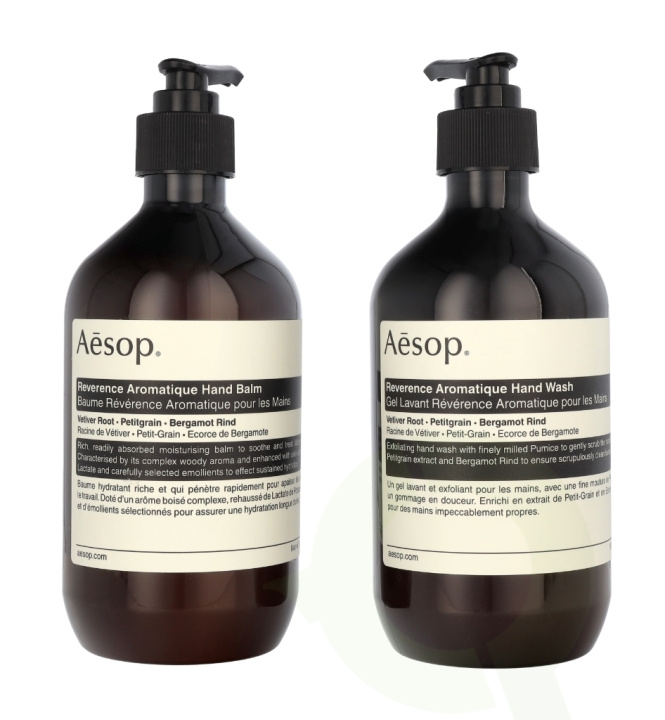 AESOP Reverence Duet Set 1000 ml 2x500ml - Hand Wash/Hand Balm i gruppen SKØNHED & HELSE / Hudpleje / Kropspleje / Duft sæbe hos TP E-commerce Nordic AB (C62859)