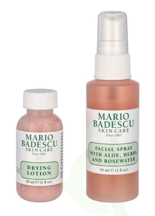 Mario Badescu Grab And Go Set 88 ml Drying Lotion 29ml/Facial Spray 59ml i gruppen SKØNHED & HELSE / Hudpleje / Ansigt / Ansigtscreme hos TP E-commerce Nordic AB (C63931)