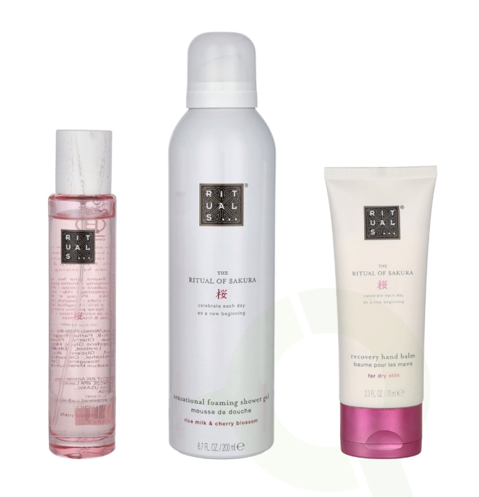 Rituals Sakura Set 320 ml Easter 2024 - Hair And Body Mist 50ml/Foaming Shower Gel 200ml/Hand Balm 70ml i gruppen SKØNHED & HELSE / Gaveæske / Gaveæske til hende hos TP E-commerce Nordic AB (C64214)