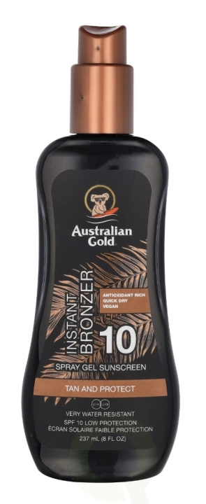 Australian Gold Spray Gel With Instant Bronzer Sunscr. SPF10 237 ml i gruppen SKØNHED & HELSE / Hudpleje / Tanning / Solbeskyttelse hos TP E-commerce Nordic AB (C64349)