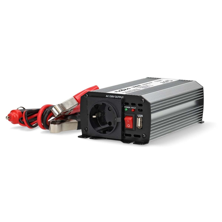 Nedis Power Inverter Modificeret sinus | Indgangsspænding: 12 V DC | Enhedens strømudgangsforbindelse: Type F (CEE 7/3) / USB-A | 230 V AC 50 Hz | 300 W | Peak-effekt: 600 W | Batteriklemmer + cigarettænder | Sølv i gruppen HJEM, HUS & HAVE / Elektricitet & Belysning / Transformere hos TP E-commerce Nordic AB (C64457)