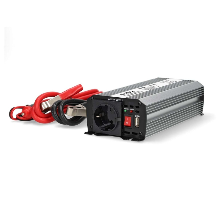 Nedis Power Inverter Modificeret sinus | Indgangsspænding: 12 V DC | Enhedens strømudgangsforbindelse: Type F (CEE 7/3) / USB-A | 230 V AC 50 Hz | 600 W | Peak-effekt: 1200 W | Batteriklemmer + cigarettænder | Sølv i gruppen HJEM, HUS & HAVE / Elektricitet & Belysning / Transformere hos TP E-commerce Nordic AB (C64458)