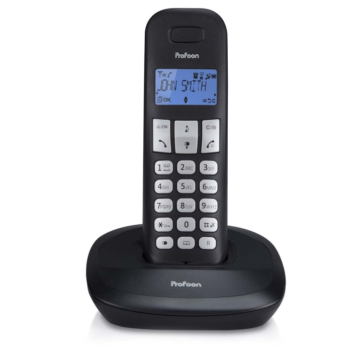 Profoon PDX-1100 DECT telefon med 1 håndsæt sort i gruppen HJEMMEELEKTRONIK / Lyd & billede / Fast telefoni / Trådløse telefoner hos TP E-commerce Nordic AB (C64485)