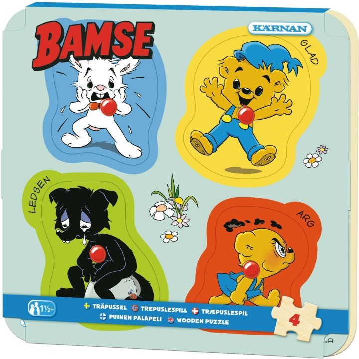 Kärnan Knoppussel Bamse 4 bitar i gruppen LEGETØJ, BØRN & BABY / Legetøj / børns puslespil hos TP E-commerce Nordic AB (C64545)