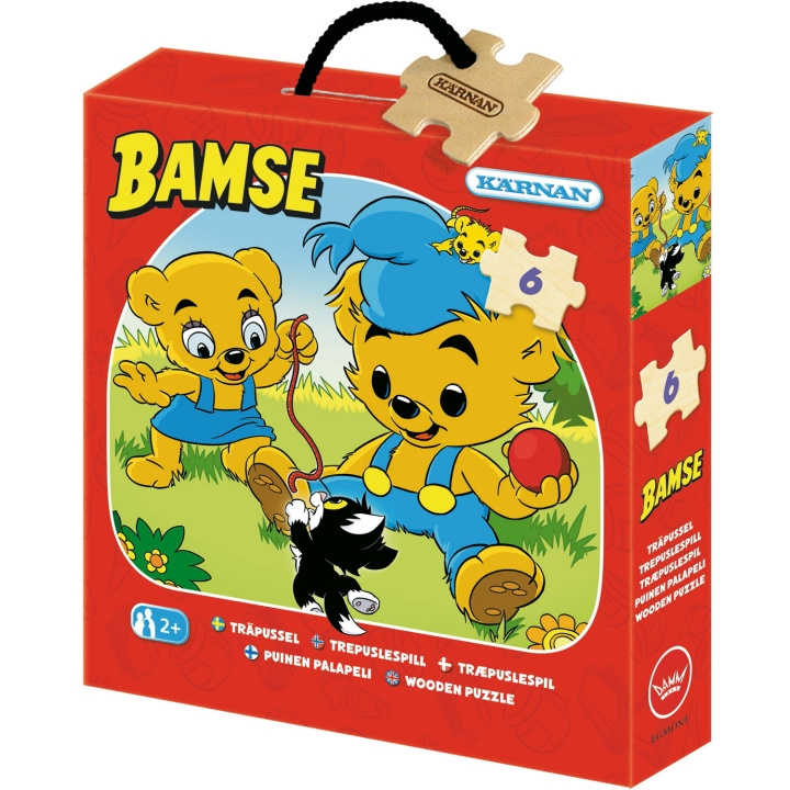 Kärnan Askpussel trä Bamse 6 bit i gruppen LEGETØJ, BØRN & BABY / Legetøj / børns puslespil hos TP E-commerce Nordic AB (C64557)