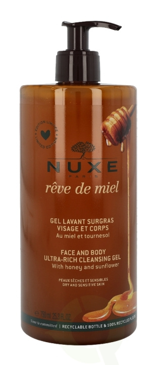 Nuxe Reve De Miel Face And Body Ultra-Rich Cleansing Gel 750 ml i gruppen SKØNHED & HELSE / Hudpleje / Kropspleje / Bad & brusecreme hos TP E-commerce Nordic AB (C64708)