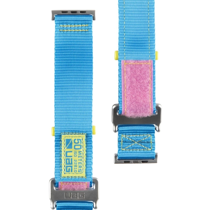 Urban Armor Gear Apple Watch 45/44/42mm Active Strap LE, Blue/Pink i gruppen SPORT, FRITID & HOBBY / Smartwatch & Aktivitetsmåler / Tilbehør hos TP E-commerce Nordic AB (C65145)