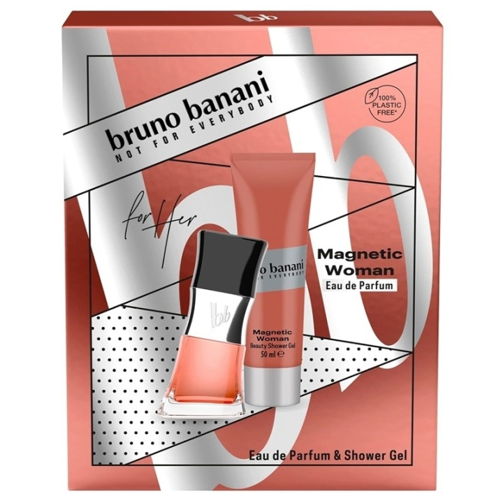 Bruno Banani Giftset Bruno Banani Magnetic Woman Edp 30ml + Shower Gel 50ml i gruppen SKØNHED & HELSE / Gaveæske / Gaveæske til hende hos TP E-commerce Nordic AB (C65706)