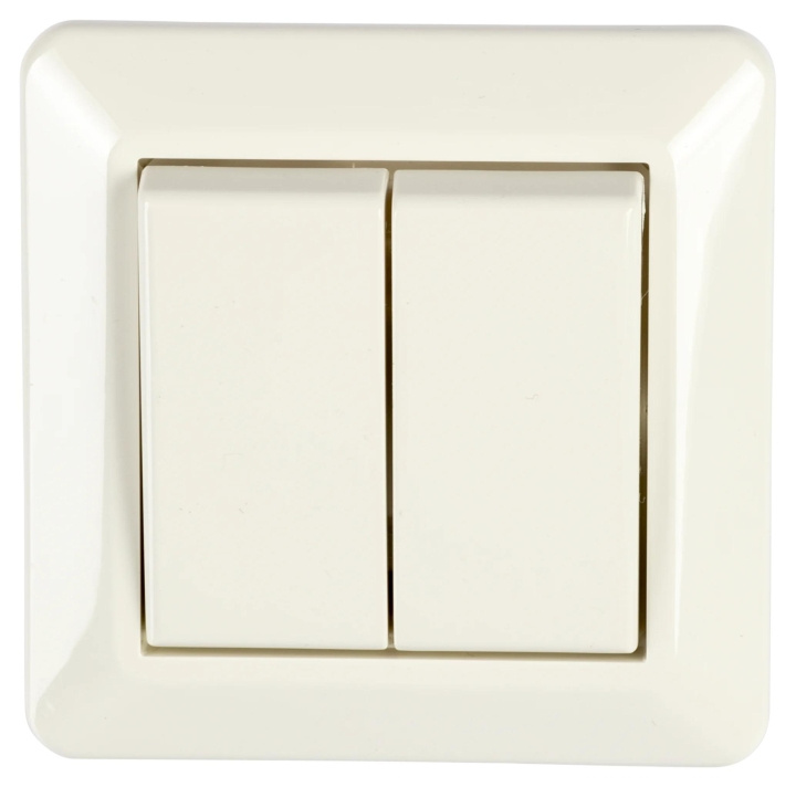 Nordic Quality ELKO 2 x 1 poll Installation switch 16A / 250V, IP20, Flush i gruppen HJEM, HUS & HAVE / Smart hjem hos TP E-commerce Nordic AB (C65762)