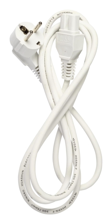 Nordic Quality C15 power cable, 2m, White i gruppen COMPUTERTILBEHØR / Kabler og adaptere / Elkabler hos TP E-commerce Nordic AB (C65819)