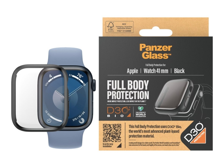 PanzerGlass Skærmbeskytter Smart watch Sort Transparent D3O Bio Hærdet glas Polykarbonat Polyetylen tereftalat (PET) i gruppen SPORT, FRITID & HOBBY / Smartwatch & Aktivitetsmåler / Smartwatches hos TP E-commerce Nordic AB (C65936)