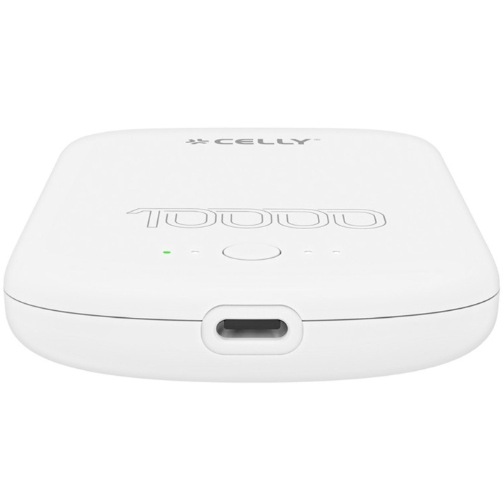 Celly MAGPB10000PRO PowerBank 10W MagSafe Trådlös laddning 10.000mAh Vit i gruppen SMARTPHONES & TABLETS / Opladere og kabler / Powerbanks hos TP E-commerce Nordic AB (C65980)