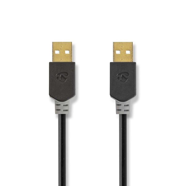 Nedis USB-kabel | USB 2.0 | USB-A Han | USB-A Han | 480 Mbps | Guldplateret | 2.00 m | Runde | PVC | Antracit | Box i gruppen COMPUTERTILBEHØR / Kabler og adaptere / USB / USB-A / Kabler hos TP E-commerce Nordic AB (C66057)