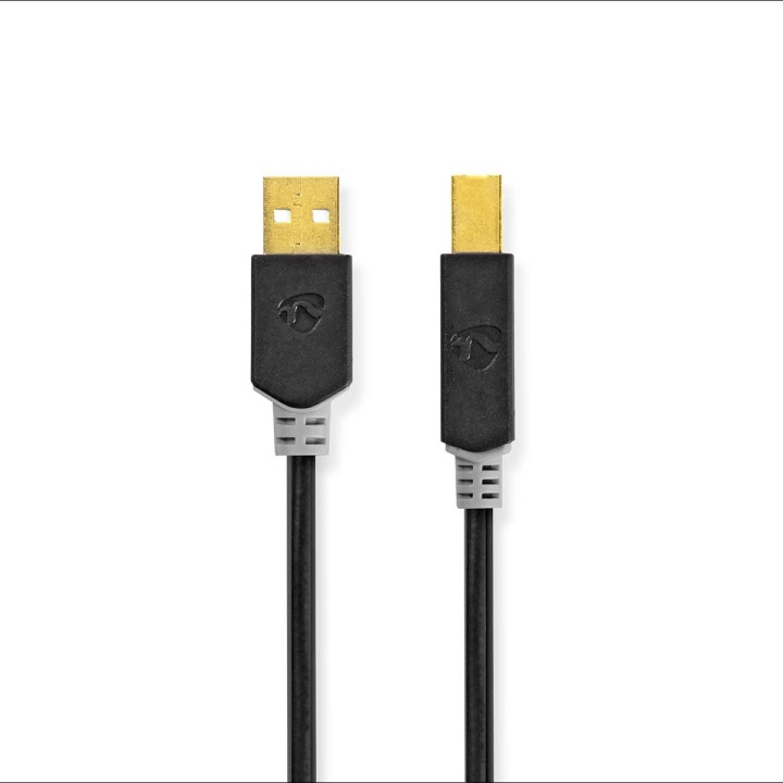 Nedis USB-kabel | USB 2.0 | USB-A Han | USB-B han | 480 Mbps | Guldplateret | 1.00 m | Runde | PVC | Antracit | Box i gruppen COMPUTERTILBEHØR / Kabler og adaptere / USB / USB-A / Kabler hos TP E-commerce Nordic AB (C66060)