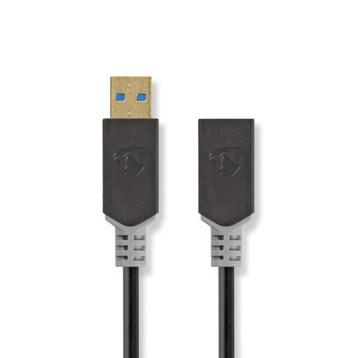 Nedis USB-kabel | USB 3.2 Gen 1 | USB-A Han | USB-A Hun | 5 Gbps | Guldplateret | 2.00 m | Runde | PVC | Antracit | Box i gruppen COMPUTERTILBEHØR / Kabler og adaptere / USB / USB-A / Kabler hos TP E-commerce Nordic AB (C66068)