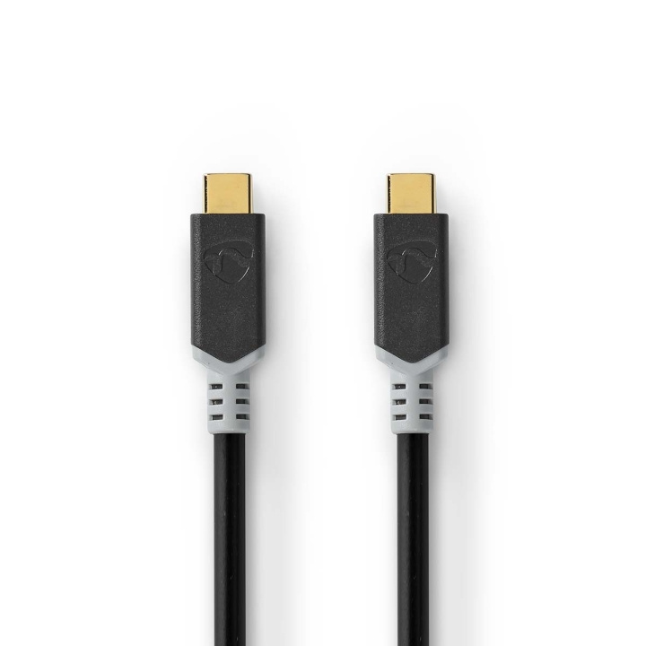 Nedis USB-kabel | USB 3.2 Gen 2x2 | USB-C™ Han | USB-C™ Han | 100 W | 4K@60Hz | 20 Gbps | Guldplateret | 1.00 m | Runde | PVC | Antracit | Window Box i gruppen COMPUTERTILBEHØR / Kabler og adaptere / USB / USB-C hos TP E-commerce Nordic AB (C66069)