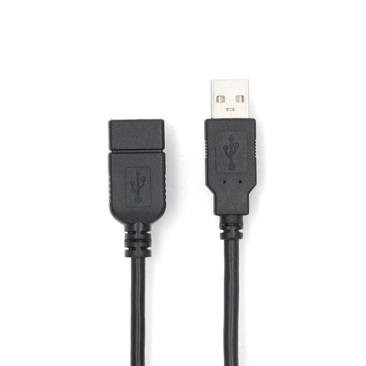 Nedis USB-kabel | USB 2.0 | USB-A Han | USB-A Hun | 480 Mbps | Nikkelplateret | 1.00 m | Runde | PVC | Sort | Box i gruppen COMPUTERTILBEHØR / Kabler og adaptere / USB / USB-A / Kabler hos TP E-commerce Nordic AB (C66072)