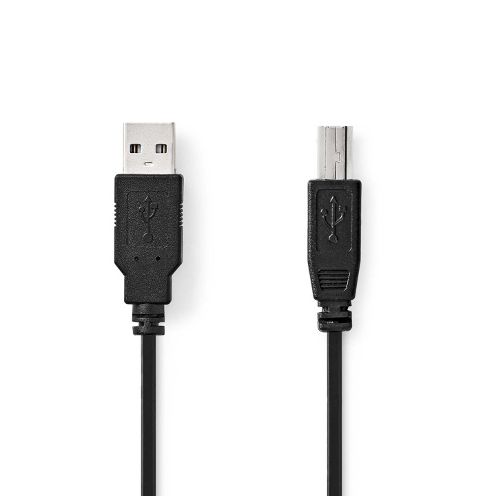 Nedis USB-kabel | USB 2.0 | USB-A Han | USB-B han | 480 Mbps | Nikkelplateret | 2.00 m | Runde | PVC | Sort | Box i gruppen COMPUTERTILBEHØR / Kabler og adaptere / USB / USB-A / Kabler hos TP E-commerce Nordic AB (C66076)