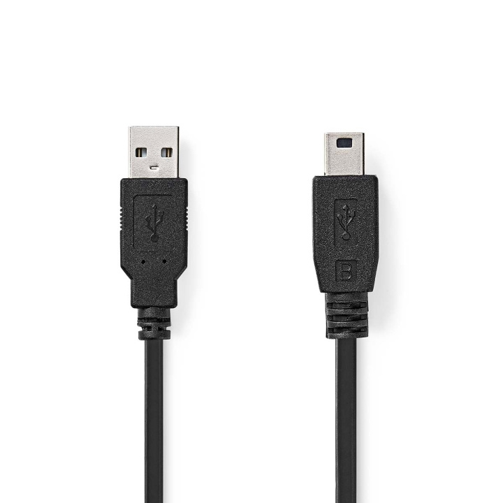 Nedis USB-kabel | USB 2.0 | USB-A Han | USB Mini-B 5-pins han | 480 Mbps | Nikkelplateret | 1.00 m | Runde | PVC | Sort | Box i gruppen COMPUTERTILBEHØR / Kabler og adaptere / USB / Mini-USB hos TP E-commerce Nordic AB (C66078)