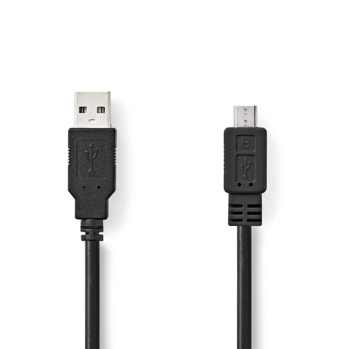 Nedis USB-kabel | USB 2.0 | USB-A Han | USB Micro-B han | 480 Mbps | Nikkelplateret | 1.00 m | Runde | PVC | Sort | Box i gruppen SMARTPHONES & TABLETS / Opladere og kabler / Kabler / Kabler microUSB hos TP E-commerce Nordic AB (C66080)