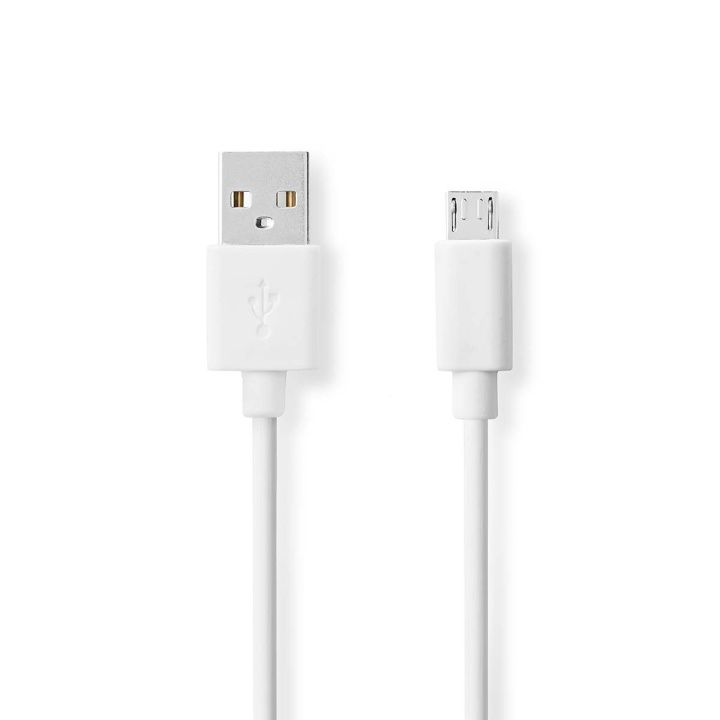 Nedis USB-kabel | USB 2.0 | USB-A Han | USB Micro-B han | 480 Mbps | Nikkelplateret | 1.00 m | Runde | PVC | Hvid | Box i gruppen SMARTPHONES & TABLETS / Opladere og kabler / Kabler / Kabler microUSB hos TP E-commerce Nordic AB (C66083)