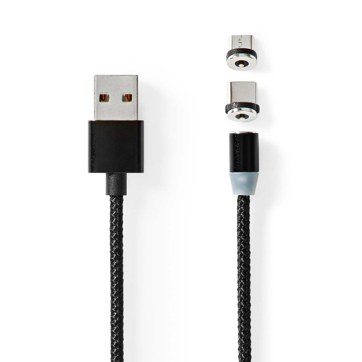 Nedis USB-kabel | USB 2.0 | USB-A Han | USB Micro-B han / USB-C™ Han | 10 W | No Data Transfer | Nikkelplateret | 2.00 m | Runde | Nylon | Sort | Box i gruppen SMARTPHONES & TABLETS / Opladere og kabler / Kabler / Kabler microUSB hos TP E-commerce Nordic AB (C66091)