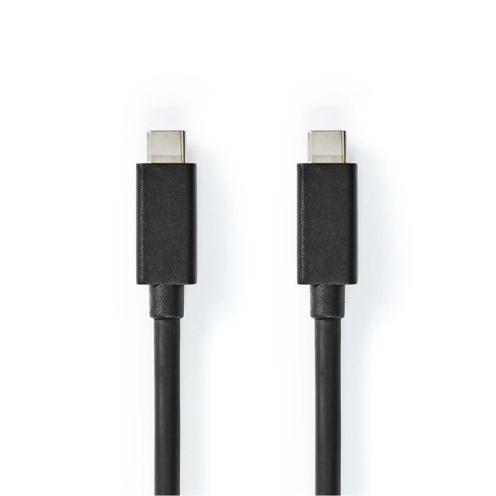 Nedis USB-kabel | USB 3.2 Gen 2 | USB-C™ Han | USB-C™ Han | 100 W | 4K@60Hz | 20 Gbps | Nikkelplateret | 2.00 m | Runde | PVC | Sort | Box i gruppen COMPUTERTILBEHØR / Kabler og adaptere / USB / USB-C hos TP E-commerce Nordic AB (C66104)