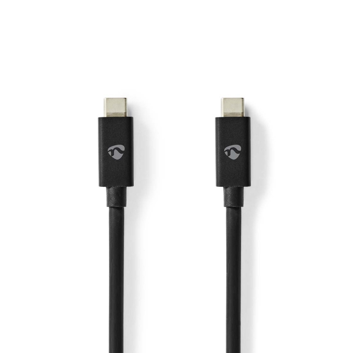 Nedis USB-kabel | USB 4.0 Gen 2x2 | USB-C™ Han | USB-C™ Han | 240 W | 8K@60Hz | 20 Gbps | Nikkelplateret | 2.00 m | Runde | PVC | Sort | Box i gruppen COMPUTERTILBEHØR / Kabler og adaptere / USB / USB-C hos TP E-commerce Nordic AB (C66112)