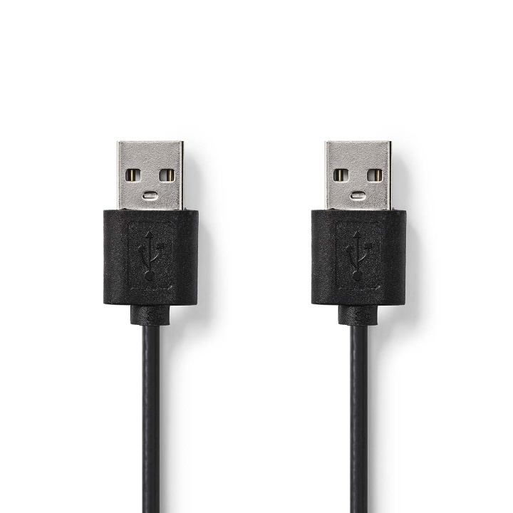 Nedis USB-kabel | USB 2.0 | USB-A Han | USB-A Han | 480 Mbps | Nikkelplateret | 2.00 m | Runde | PVC | Sort | Label i gruppen COMPUTERTILBEHØR / Kabler og adaptere / USB / USB-A / Kabler hos TP E-commerce Nordic AB (C66115)