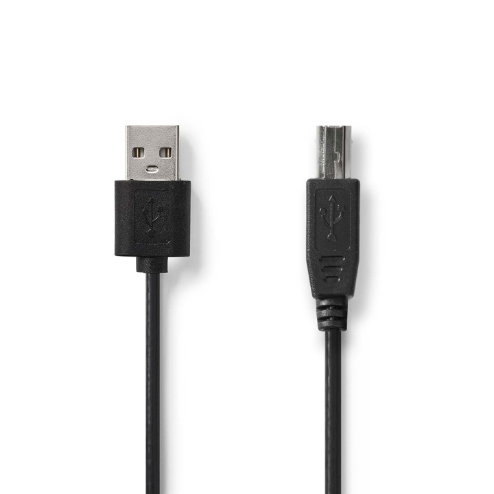 Nedis USB-kabel | USB 2.0 | USB-A Han | USB-B han | 480 Mbps | Nikkelplateret | 3.00 m | Runde | PVC | Sort | Label i gruppen COMPUTERTILBEHØR / Kabler og adaptere / USB / USB-A / Kabler hos TP E-commerce Nordic AB (C66123)