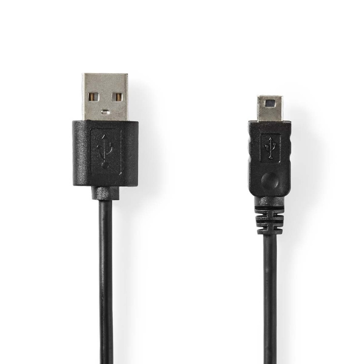 Nedis USB-kabel | USB 2.0 | USB-A Han | Mini 5-Pin Han | 480 Mbps | Nikkelplateret | 2.00 m | Runde | PVC | Sort | Label i gruppen COMPUTERTILBEHØR / Kabler og adaptere / USB / Mini-USB / Kabler hos TP E-commerce Nordic AB (C66125)