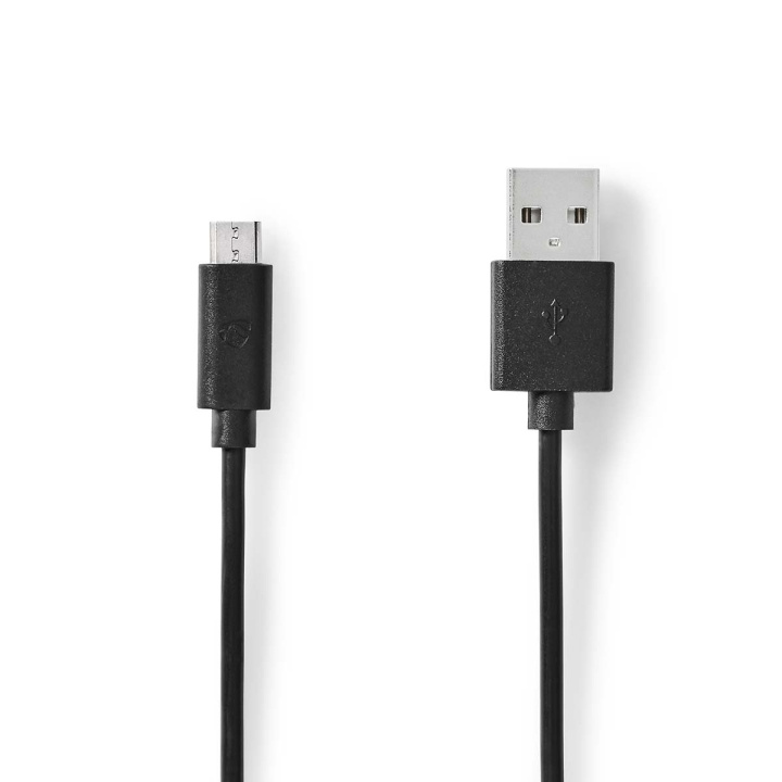 Nedis USB-kabel | USB 2.0 | USB-A Han | USB Micro-B han | 10 W | 480 Mbps | Nikkelplateret | 0.50 m | Runde | PVC | Sort | Label i gruppen SMARTPHONES & TABLETS / Opladere og kabler / Kabler / Kabler microUSB hos TP E-commerce Nordic AB (C66126)