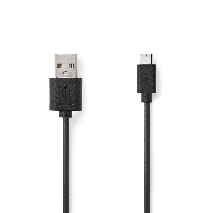 Nedis USB-kabel | USB 2.0 | USB-A Han | USB Micro-B han | 7.5 W | 480 Mbps | Nikkelplateret | 1.00 m | Runde | PVC | Sort | Label i gruppen SMARTPHONES & TABLETS / Opladere og kabler / Kabler / Kabler microUSB hos TP E-commerce Nordic AB (C66130)