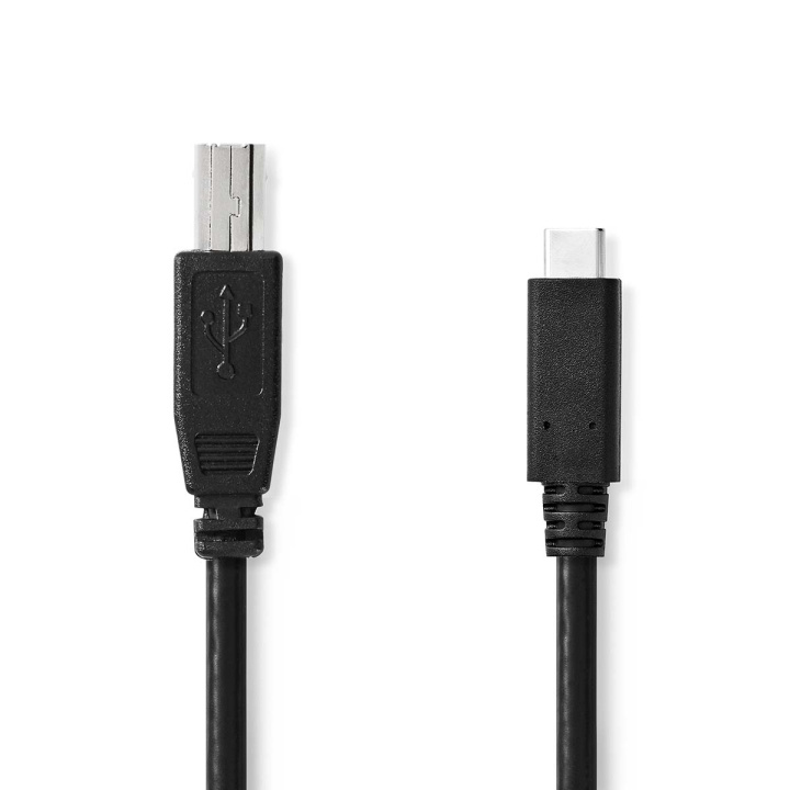 Nedis USB-kabel | USB 2.0 | USB-C™ Han | USB-B han | 480 Mbps | Nikkelplateret | 1.00 m | Runde | PVC | Sort | Label i gruppen COMPUTERTILBEHØR / Kabler og adaptere / USB / USB-C hos TP E-commerce Nordic AB (C66136)