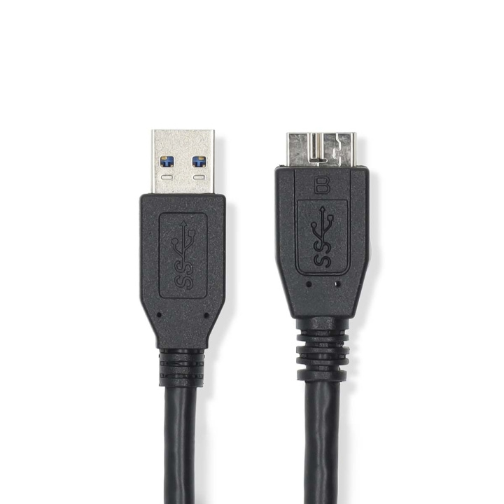 Nedis USB-kabel | USB 3.2 Gen 1 | USB-A Han | USB Micro-B han | 5 Gbps | Nikkelplateret | 0.50 m | Runde | PVC | Sort | Label i gruppen COMPUTERTILBEHØR / Kabler og adaptere / USB / Micro-USB hos TP E-commerce Nordic AB (C66143)