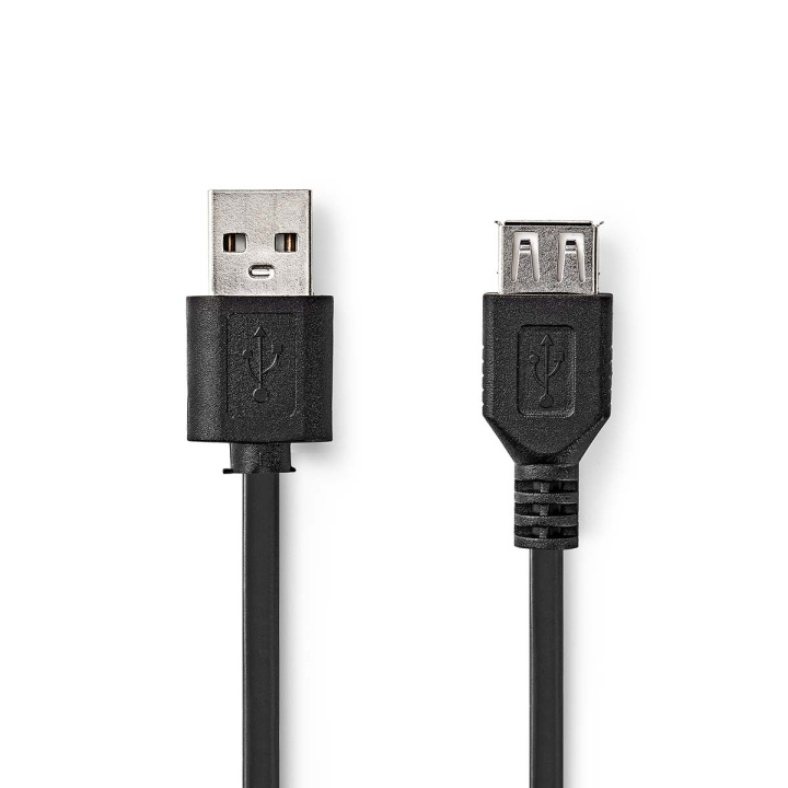 Nedis USB-kabel | USB 2.0 | USB-A Han | USB-A Hun | 480 Mbps | Nikkelplateret | 0.20 m | Runde | PVC | Sort | Konvolut i gruppen COMPUTERTILBEHØR / Kabler og adaptere / USB / USB-A / Kabler hos TP E-commerce Nordic AB (C66150)