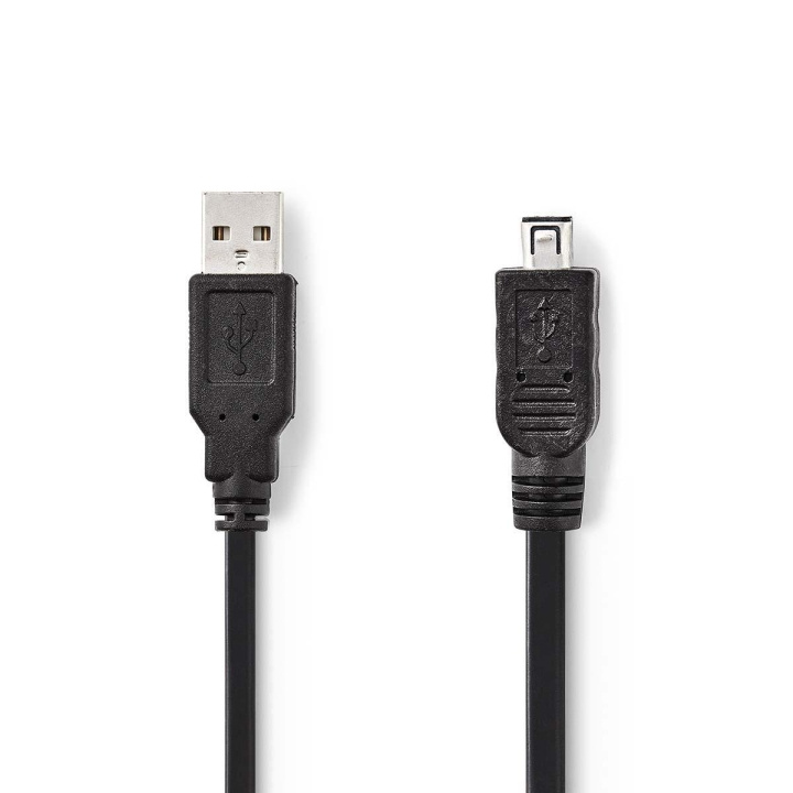 Nedis USB-kabel | USB 2.0 | USB-A Han | Mini 4-Pin Han | 480 Mbps | Nikkelplateret | 2.00 m | Runde | PVC | Sort | Plastikpose i gruppen COMPUTERTILBEHØR / Kabler og adaptere / USB / Mini-USB / Kabler hos TP E-commerce Nordic AB (C66151)