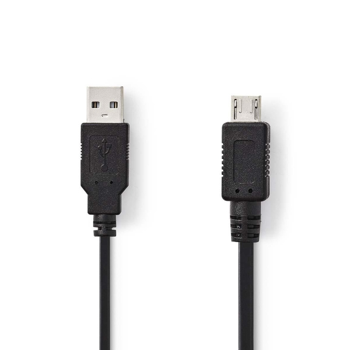 Nedis USB-kabel | USB 2.0 | USB-A Han | USB Micro-A | 480 Mbps | Nikkelplateret | 2.00 m | Runde | PVC | Sort | Plastikpose i gruppen COMPUTERTILBEHØR / Kabler og adaptere / USB / Micro-USB / Kabler hos TP E-commerce Nordic AB (C66152)