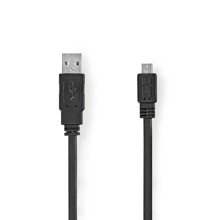 Nedis USB-kabel | USB 2.0 | USB-A Han | USB Micro-B han | 480 Mbps | Nikkelplateret | 1.00 m | Fladt | PVC | Sort | Konvolut i gruppen SMARTPHONES & TABLETS / Opladere og kabler / Kabler / Kabler microUSB hos TP E-commerce Nordic AB (C66153)