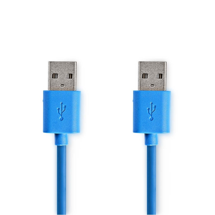 Nedis USB-kabel | USB 3.2 Gen 1 | USB-A Han | USB-A Han | 5 Gbps | Nikkelplateret | 1.00 m | Runde | PVC | Blå | Konvolut i gruppen COMPUTERTILBEHØR / Kabler og adaptere / USB / USB-A / Kabler hos TP E-commerce Nordic AB (C66158)