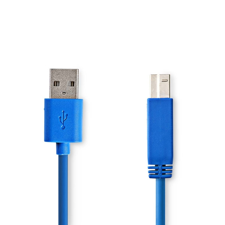 Nedis USB-kabel | USB 3.2 Gen 1 | USB-A Han | USB-B han | 5 Gbps | Nikkelplateret | 3.00 m | Runde | PVC | Blå | Konvolut i gruppen COMPUTERTILBEHØR / Kabler og adaptere / USB / USB-A / Kabler hos TP E-commerce Nordic AB (C66160)