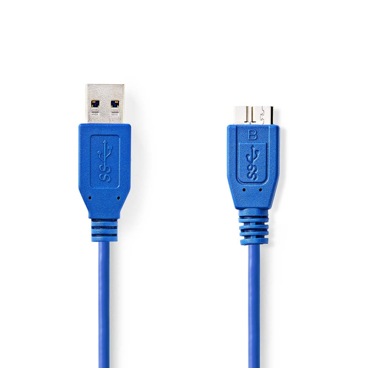 Nedis USB-kabel | USB 3.2 Gen 1 | USB-A Han | USB Micro-B han | 5 Gbps | Nikkelplateret | 5.00 m | Runde | PVC | Blå | Konvolut i gruppen COMPUTERTILBEHØR / Kabler og adaptere / USB / Micro-USB hos TP E-commerce Nordic AB (C66161)