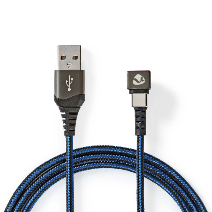 Nedis USB-kabel | USB 2.0 | USB-A Han | USB-C™ Han | 480 Mbps | Guldplateret | 1.00 m | Runde | Flettet / Nylon | Blå / Sort | Cover Window Box i gruppen COMPUTERTILBEHØR / Kabler og adaptere / USB / USB-C hos TP E-commerce Nordic AB (C66180)