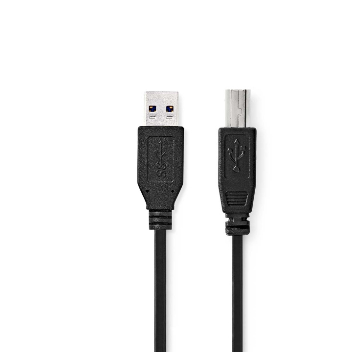 Nedis USB-kabel | USB 3.2 Gen 1 | USB-A Han | USB-B han | 5 Gbps | Nikkelplateret | 2.00 m | Runde | PVC | Sort | Label i gruppen COMPUTERTILBEHØR / Kabler og adaptere / USB / USB-A / Kabler hos TP E-commerce Nordic AB (C66184)