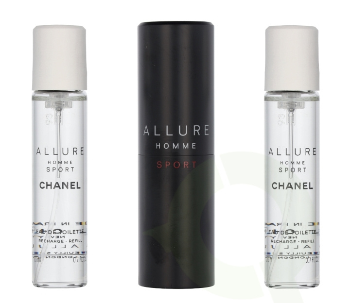 Chanel Allure Homme Sport Giftset 60 ml 2x Edt Spray Refill 20Ml/ 1 Edt Spray 20ML i gruppen SKØNHED & HELSE / Gaveæske / Gaveæske til ham hos TP E-commerce Nordic AB (C66196)