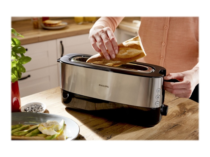 Philips Viva Collection HD2692 Brødrister Sort i gruppen HJEM, HUS & HAVE / Husholdningsapparater / Brødristere & Sandwich Makers / Brødristere hos TP E-commerce Nordic AB (C66374)