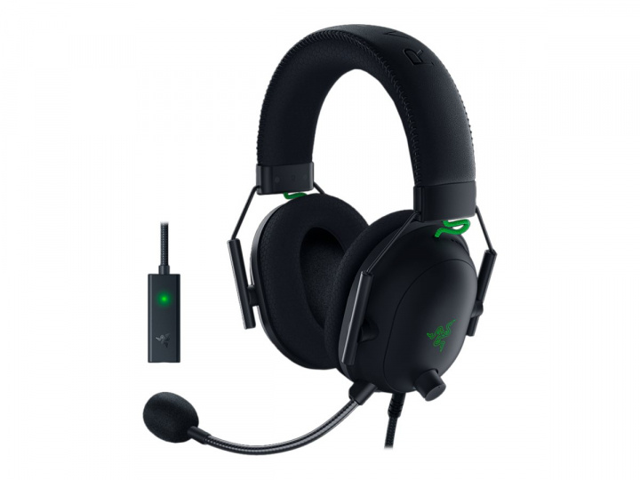 Razer BlackShark V2 Kabling Headset Sort Grøn i gruppen COMPUTERTILBEHØR / GAMING / Headset hos TP E-commerce Nordic AB (C66403)