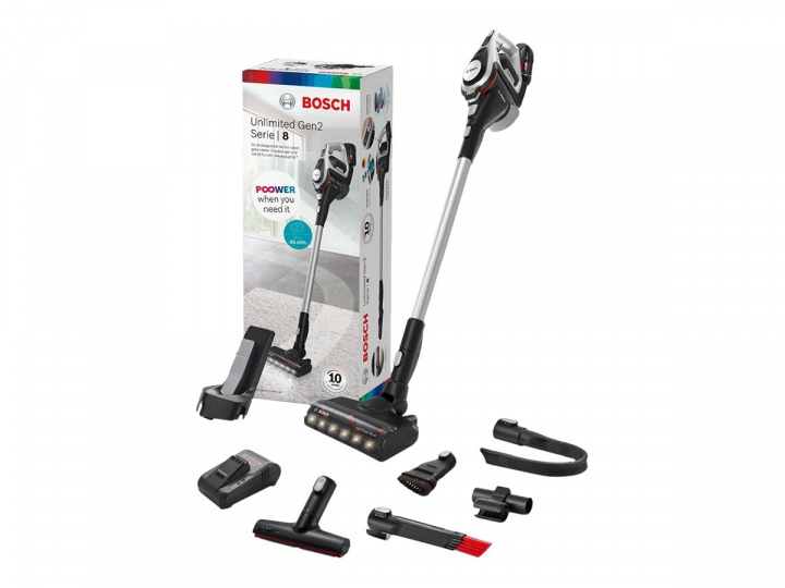 Bosch Unlimited Gen2 Serie | 8 BSS82SIL1 Støvsuger Pind/håndholdt Sølv i gruppen HJEM, HUS & HAVE / Rengøringsmidler / Støvsugere og tilbehør / Håndstøvsuger hos TP E-commerce Nordic AB (C66418)