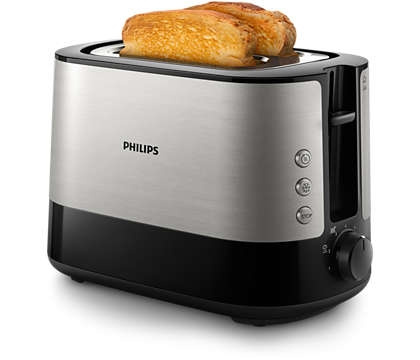 Philips Viva Collection HD2635/90 toaster 2 slice(s) Black, Titanium i gruppen HJEM, HUS & HAVE / Husholdningsapparater / Brødristere & Sandwich Makers / Brødristere hos TP E-commerce Nordic AB (C66519)