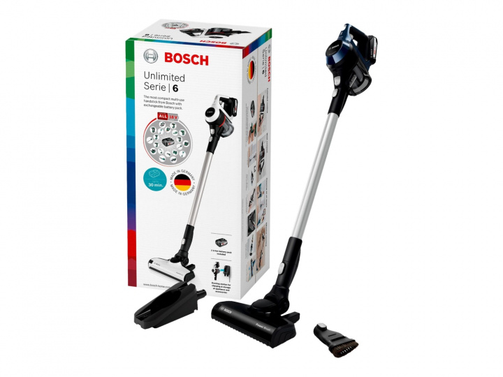 Bosch Unlimited Serie | 6 BBS611PCK Støvsuger Pind/håndholdt Måneskinsblå i gruppen HJEM, HUS & HAVE / Rengøringsmidler / Støvsugere og tilbehør / Håndstøvsuger hos TP E-commerce Nordic AB (C66587)